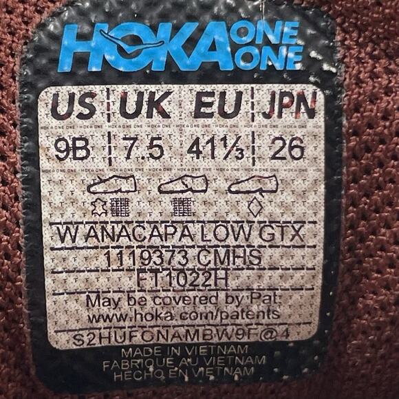 Hoka One One Anacapa Low GTX Hiking Sneakers Women Size 9 B Cherry Rust Red - Picture 8 of 12